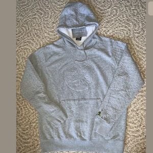 Jordan Hoodie Gray Mens Large Embossed Design, EUC